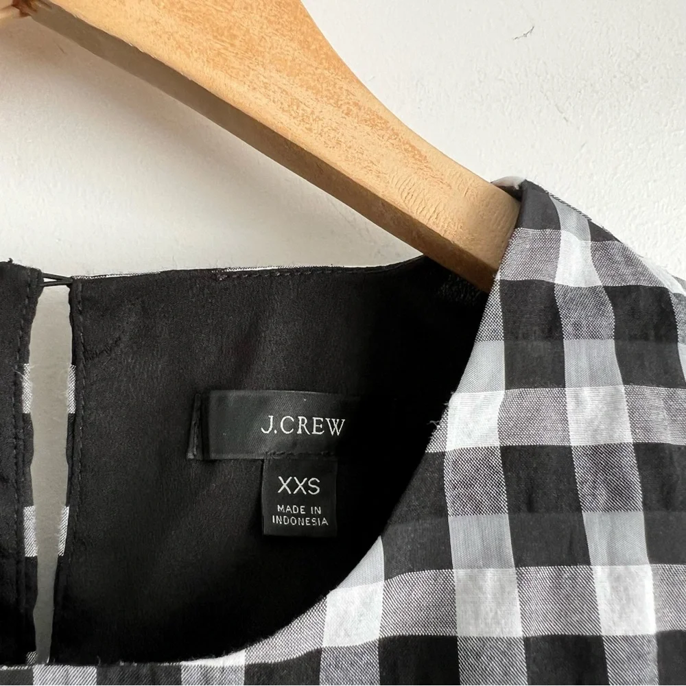 J. Crew Puff-Sleeve Mini Dress in Textured Plaid - Picture 7 of 10